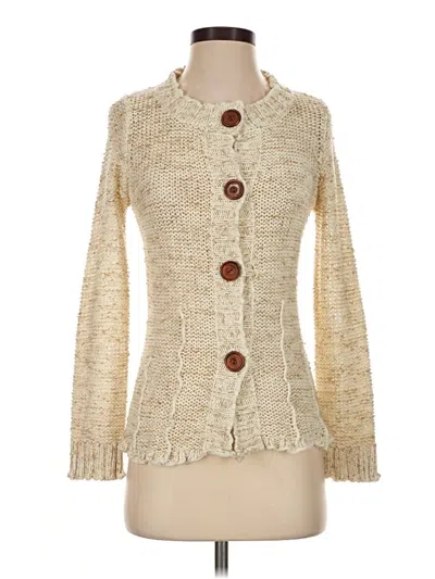 Pre-owned Bcbgmaxazria Cardigan Sweater In Tan