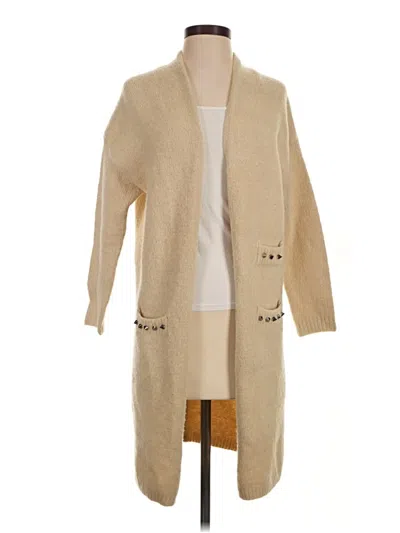 Pre-owned Bcbgmaxazria Cardigan Sweater In Tan