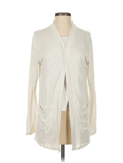 Pre-owned Bcbgmaxazria Cardigan Sweater In White
