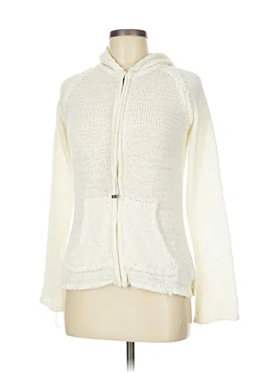 Pre-owned Bcbgmaxazria Cardigan Sweater In White