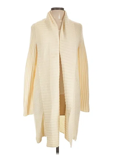 Pre-owned Bcbgmaxazria Cardigan Sweater In White