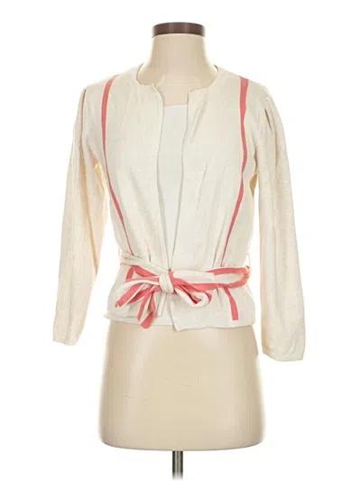 Pre-owned Bcbgmaxazria Cardigan Sweater In White