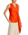 Bcbgmaxazria Cascading Vest In Pumpkin