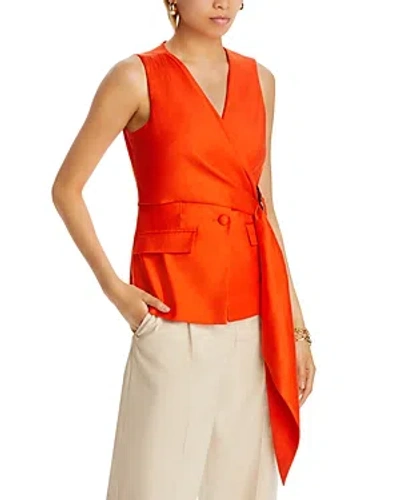 Bcbgmaxazria Cascading Vest In Orange