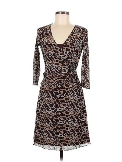 Pre-owned Bcbgmaxazria Casual Dress In Brown