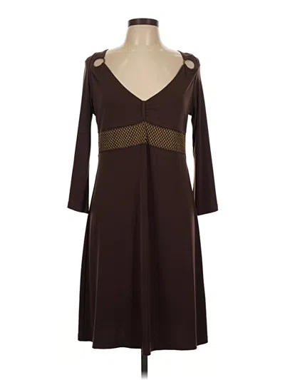 Pre-owned Bcbgmaxazria Casual Dress In Brown
