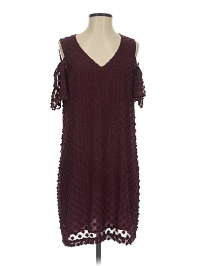 Pre-owned Bcbgmaxazria Casual Dress In Burgundy