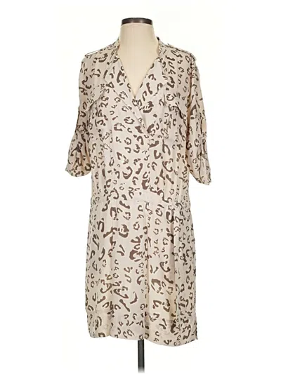 Pre-owned Bcbgmaxazria Casual Dress In Tan