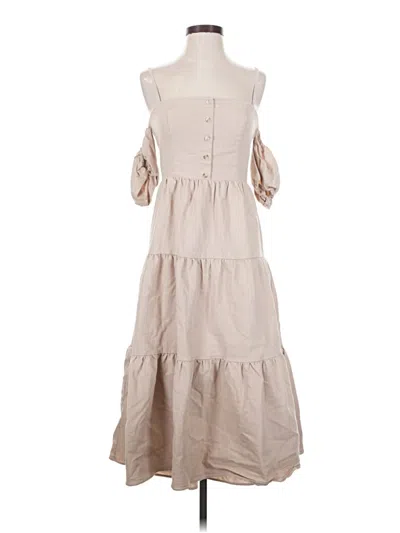 Pre-owned Bcbgmaxazria Casual Dress In Tan