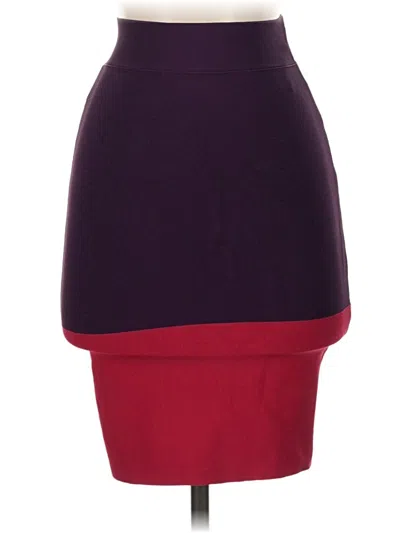 Pre-owned Bcbgmaxazria Casual Skirt In Burgundy