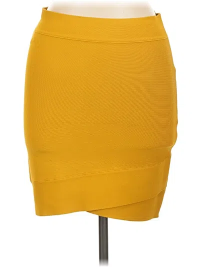 Pre-owned Bcbgmaxazria Casual Skirt In Yellow
