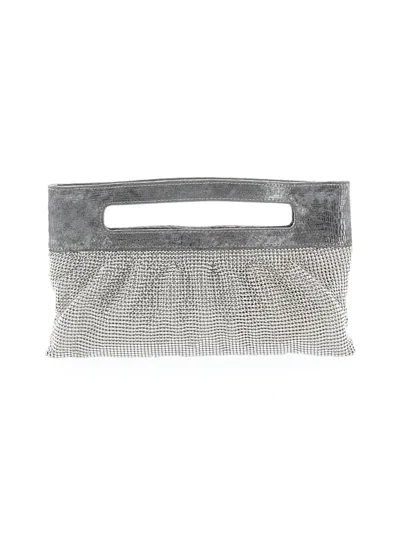 Pre-owned Bcbgmaxazria Clutch In Silver