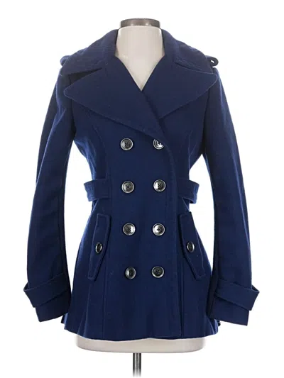 Pre-owned Bcbgmaxazria Coat In Blue