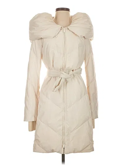 Pre-owned Bcbgmaxazria Coat In Ivory