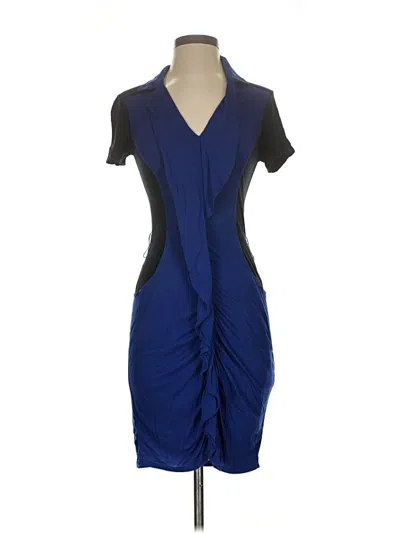 Pre-owned Bcbgmaxazria Cocktail Dress In Blue
