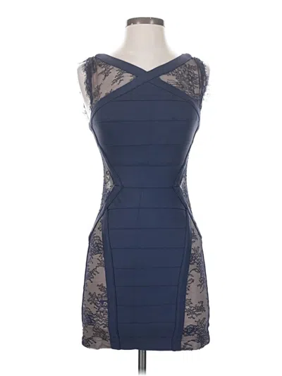 Pre-owned Bcbgmaxazria Cocktail Dress In Blue