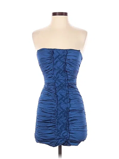 Pre-owned Bcbgmaxazria Cocktail Dress In Blue