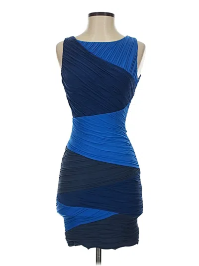 Pre-owned Bcbgmaxazria Cocktail Dress In Blue
