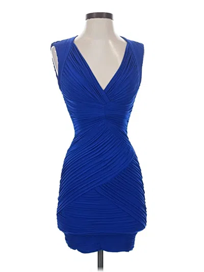 Pre-owned Bcbgmaxazria Cocktail Dress In Blue