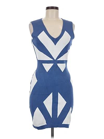 Pre-owned Bcbgmaxazria Cocktail Dress In Blue