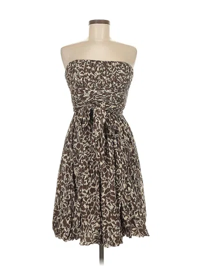 Pre-owned Bcbgmaxazria Cocktail Dress In Brown