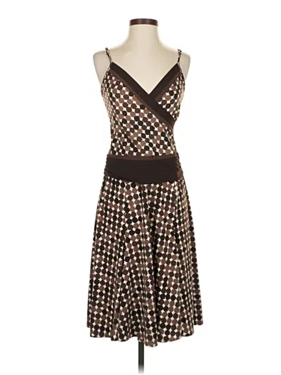 Pre-owned Bcbgmaxazria Cocktail Dress In Brown