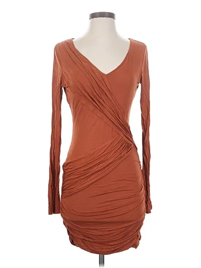 Pre-owned Bcbgmaxazria Cocktail Dress In Brown