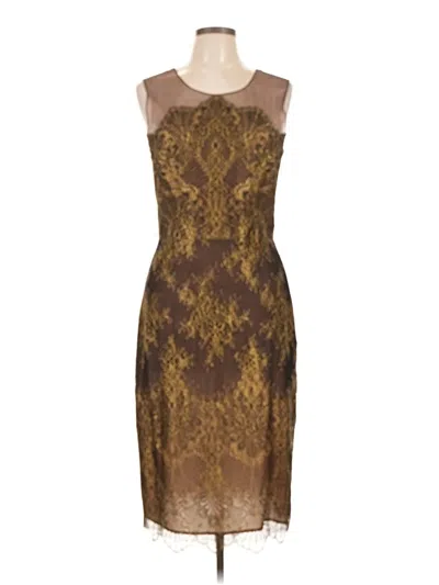 Pre-owned Bcbgmaxazria Cocktail Dress In Brown