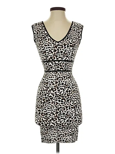 Pre-owned Bcbgmaxazria Cocktail Dress In Brown