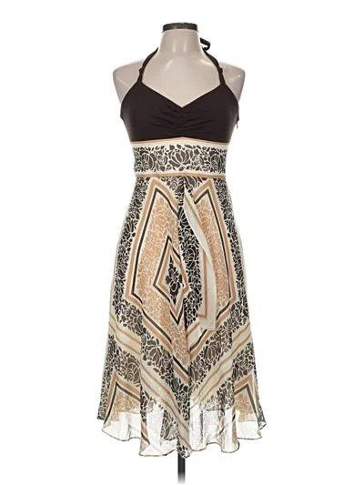 Pre-owned Bcbgmaxazria Cocktail Dress In Brown