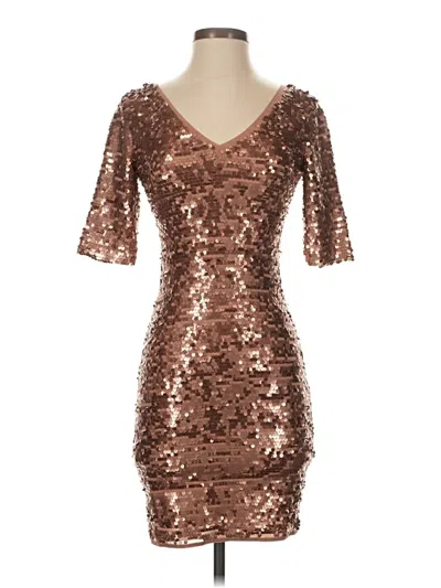 Pre-owned Bcbgmaxazria Cocktail Dress In Brown