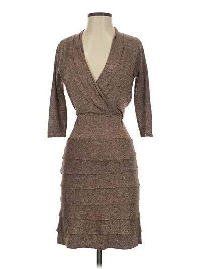 Pre-owned Bcbgmaxazria Cocktail Dress In Brown