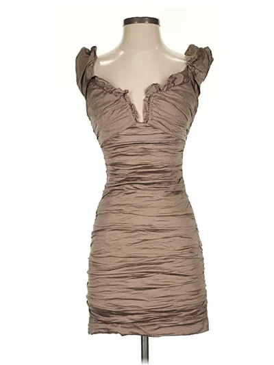 Pre-owned Bcbgmaxazria Cocktail Dress In Brown