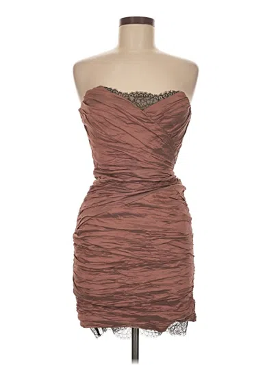 Pre-owned Bcbgmaxazria Cocktail Dress In Brown