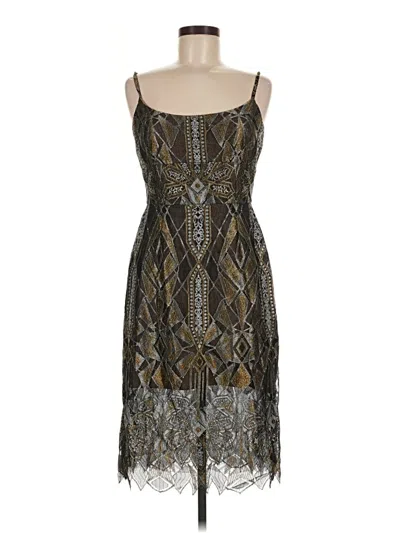 Pre-owned Bcbgmaxazria Cocktail Dress In Brown