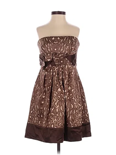 Pre-owned Bcbgmaxazria Cocktail Dress In Brown