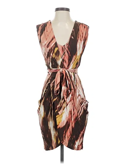 Pre-owned Bcbgmaxazria Cocktail Dress In Brown