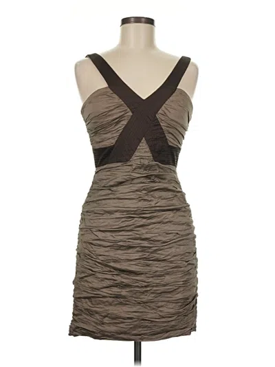 Pre-owned Bcbgmaxazria Cocktail Dress In Brown