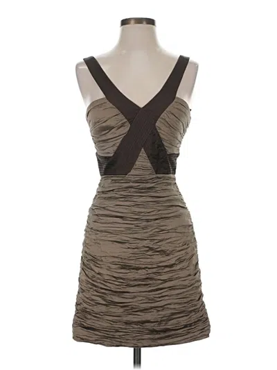 Pre-owned Bcbgmaxazria Cocktail Dress In Brown