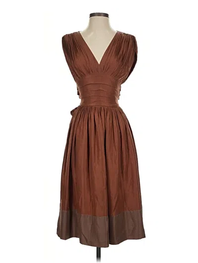 Pre-owned Bcbgmaxazria Cocktail Dress In Brown