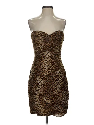 Pre-owned Bcbgmaxazria Cocktail Dress In Brown