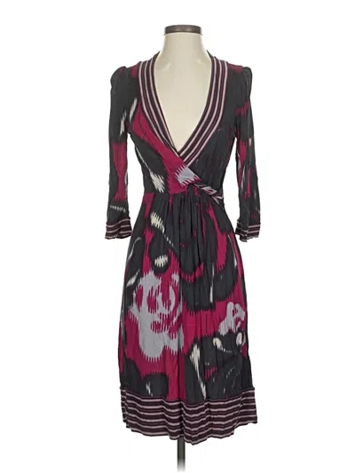 Pre-owned Bcbgmaxazria Cocktail Dress In Burgundy