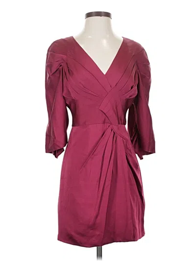 Pre-owned Bcbgmaxazria Cocktail Dress In Burgundy