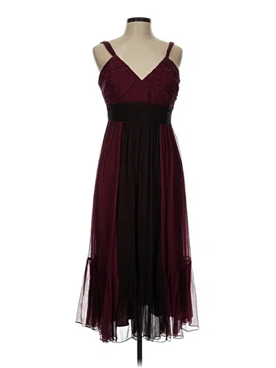 Pre-owned Bcbgmaxazria Cocktail Dress In Burgundy