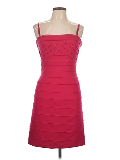 Pre-owned Bcbgmaxazria Cocktail Dress In Burgundy