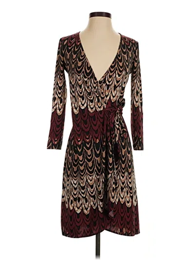 Pre-owned Bcbgmaxazria Cocktail Dress In Burgundy