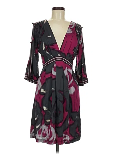 Pre-owned Bcbgmaxazria Cocktail Dress In Burgundy
