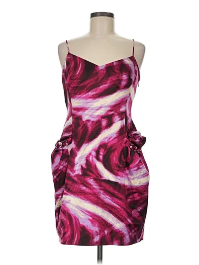 Pre-owned Bcbgmaxazria Cocktail Dress In Burgundy