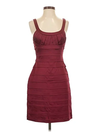 Pre-owned Bcbgmaxazria Cocktail Dress In Burgundy