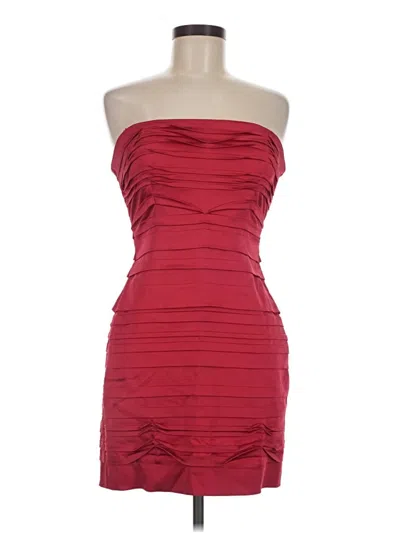 Pre-owned Bcbgmaxazria Cocktail Dress In Burgundy